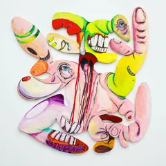 Robert McLeod, F.O.G.L, oil on artists' shaped board
