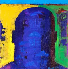 Darcy Nicholas, Ancestral Shadow, acrylic on paper