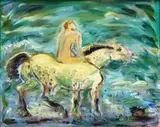 Pauline Thompson, Logical Man, oil on canvas board
