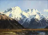 Peter Beadle, Sunrise, Mt. Sefton Mt. Cook National Park, oil on canvas board