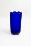 Garry Nash, Blue tulip vase, frosted glass