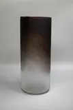 Garry Nash, Large frosted grey glass vase, of cylindrical form