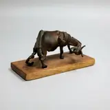David Kennedy, Untitled - Goat, bronze on a wooden stand