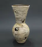 Eye See You (White) by Paul Maseyk, clay, slips, glaze, copper wire, offered Sep 2024