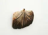 Len Castle, Hanging bottle, iron oxide-washed stoneware with textured finish and blue glaze to the interior