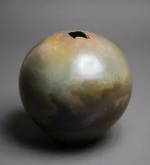 Ray Rogers, Large orb, with an iridescent metallic brown glaze (minor losses to top rim)
