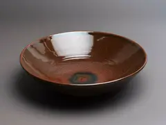 Ray Rogers, Large table bowl, with speckled brown glaze
