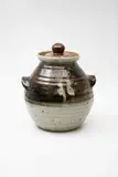 Potter Unknown, Large stoneware lidded jar