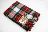 Milton Alliance Textiles (Nz), Fontana Monty travel rug, with a Dress Stewart tartan pattern in red, green, blue, white, black and yellow