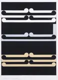 Gordon Walters, Koru Study: White/Grey/Yellow/Black