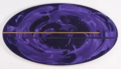 Gretchen Albrecht, Golden Measure - Violet Dusk, acrylic and oil on shaped canvas