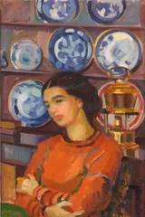Evelyn Page, Portrait of Olivia Spencer Bower, oil on canvasboard