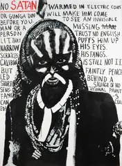 Peter Robinson, No Satan, acrylic and oilstick on paper