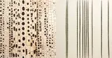 Elizabeth Thomson, Supposition Part A, Part B, pyrography on Meranti plywood and patinated bronze with oil paint over linen paper on panel, diptych