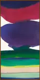 Gretchen Albrecht, Nightfall, Purple Sky, acrylic on canvas