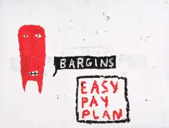 Peter Robinson, Easy Pay Plan, acrylic and oilstick on paper