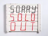 Peter Robinson, Sorry Sold Out, acrylic and oilstick on wood