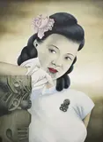 Heather Straka, Mrs Wong, acrylic on canvasboard