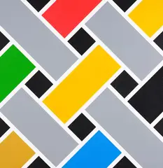 Small Lattice No. 227 by Ian Scott, acrylic on canvas, sold Aug 2024