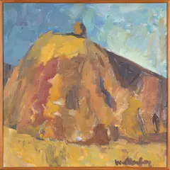 Toss Woollaston, Pah Hill, Late Afternoon, oil on board