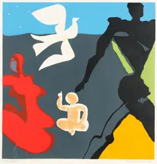 Life Goes On by Pat Hanly, silkscreen print, 47/75, sold Aug 2024