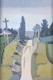 Harry Vye Miller, Untitled - Country Road, oil on card