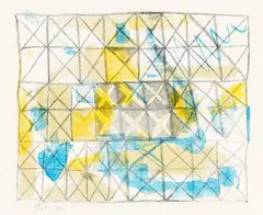 Untitled Grid by Allen Maddox, lithograph, 16/32, sold May 2024