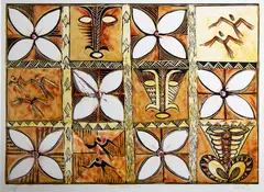 Fatu Feu'u, Tapa'au, woodblock and lithograph, AP