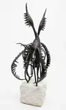 John Middleditch, Mating Dances of Birds, copper mounted to stone plinth, c. 1976