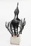 John Middleditch, Mating Dances of Birds, copper mounted to stone plinth, c. 1976