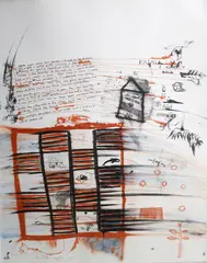 John Pule, Restless Spirit, lithograph, 6/20