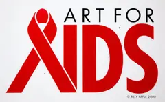 Art for Aids by Billy Apple, screenprint on acrylic produced for the New Zealand Aids Foundation, 19/50, sold May 2024