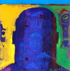 Darcy Nicholas, Ancestral Shadow, acrylic on paper