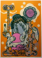 Denys Watkins, Mumbo Jumbo, screenprint, 6/25
