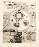 John Pule, Toko Longa Faoa E Loto He Misi, lithograph, 13/26