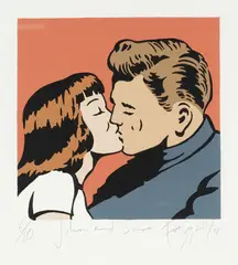 Dick Frizzell, John and Sara, screenprint, 6/80
