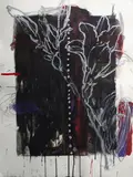 Crown of Thorns II by John Reynolds, acrylic and oilstick on paper, offered May 2024