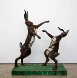 Hannah Kidd, Fight Club, steel, corrugated iron, acrylic