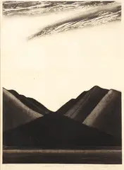 Marilynn Webb, Lindis Pass 3, etching, 4/10