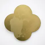 Max Gimblett, Remembrance, silkscreen-print on lacquered brass quatrefoil