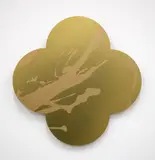 Max Gimblett, Remembrance, silkscreen-print on lacquered brass quatrefoil