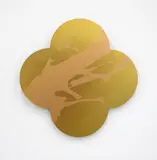 Max Gimblett, Remembrance, silkscreen-print on lacquered brass quatrefoil