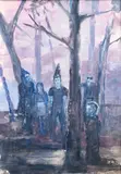 Séraphine Pick, Encounter, gouache on paper