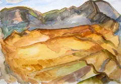 Anna Caselberg, Untitled Landscape, watercolour on paper