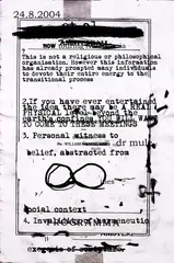 et al., This is not a religious or philosophical organisation, screenprint for the Venice Biennale, 2005