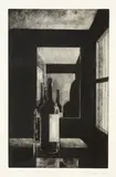 John Drawbridge, Interior with Bottles, mezzotint, 20/100