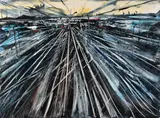 John Horner, A Railway Perspective, oil on canvas