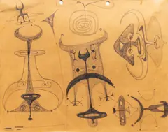 Theodorus Johannes Schoon, Untitled - Abstract Study, graphite on paper