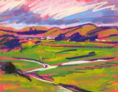 John Horner, Untitled landscape, pastel on card