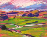 John Horner, Untitled landscape, pastel on card
